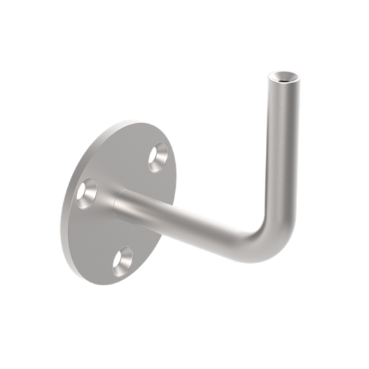 Handlaufhalter mit Innengewinde M6 V2A, 66x4mm, 3 Bohrungen gesenkt