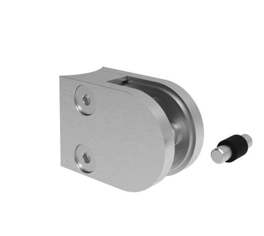Glasklemme halbrund 50x40mm – Edelstahl V2A/V4A/Zink, mit abP