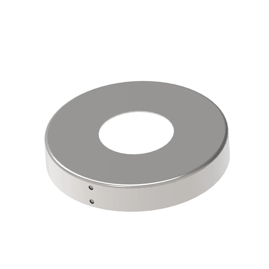 Edelstahl Abdeckrosette Rund V4A mit Mittelloch 12mm 2 tlg.