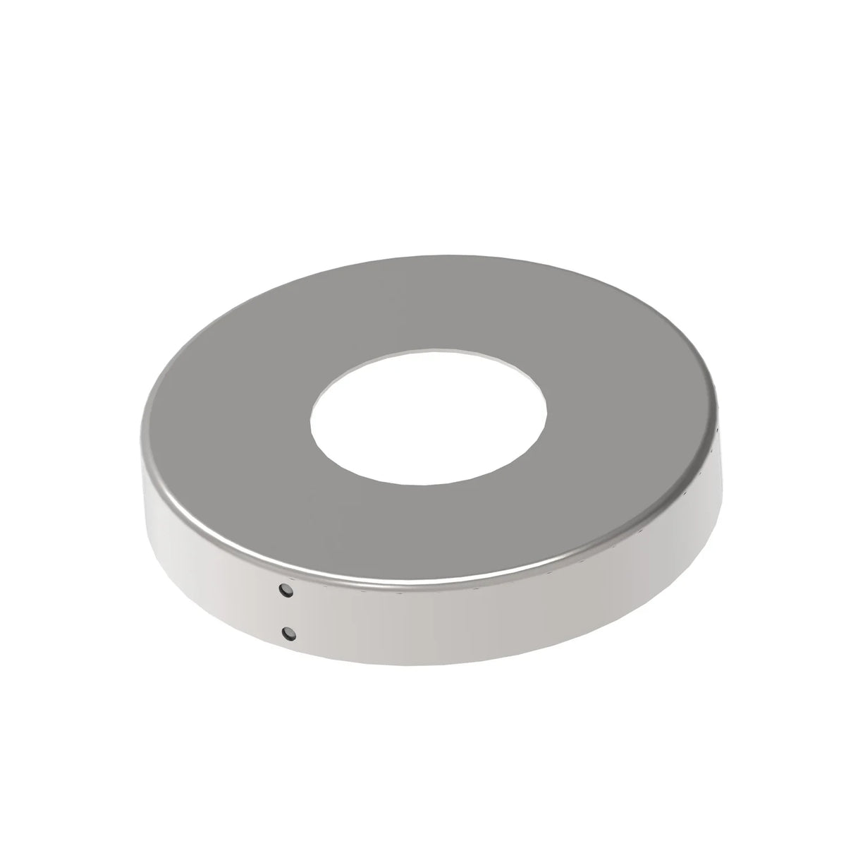 Edelstahl Abdeckrosette Rund V4A mit Mittelloch 42,4mm 2 tlg.