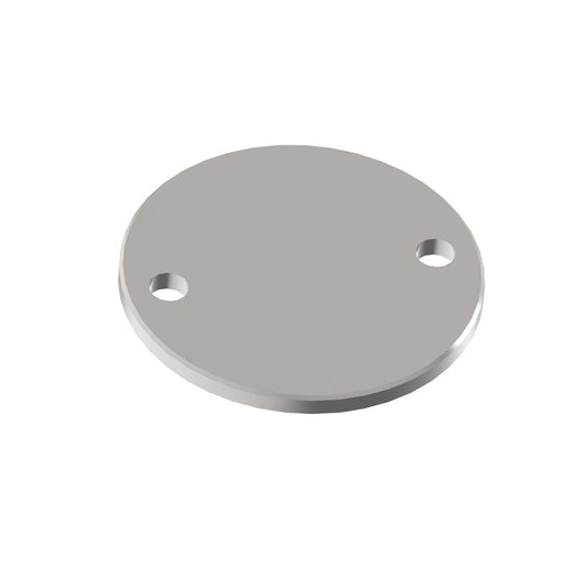 Edelstahl Ronde V2A 120x6mm, 2 Bohrungen