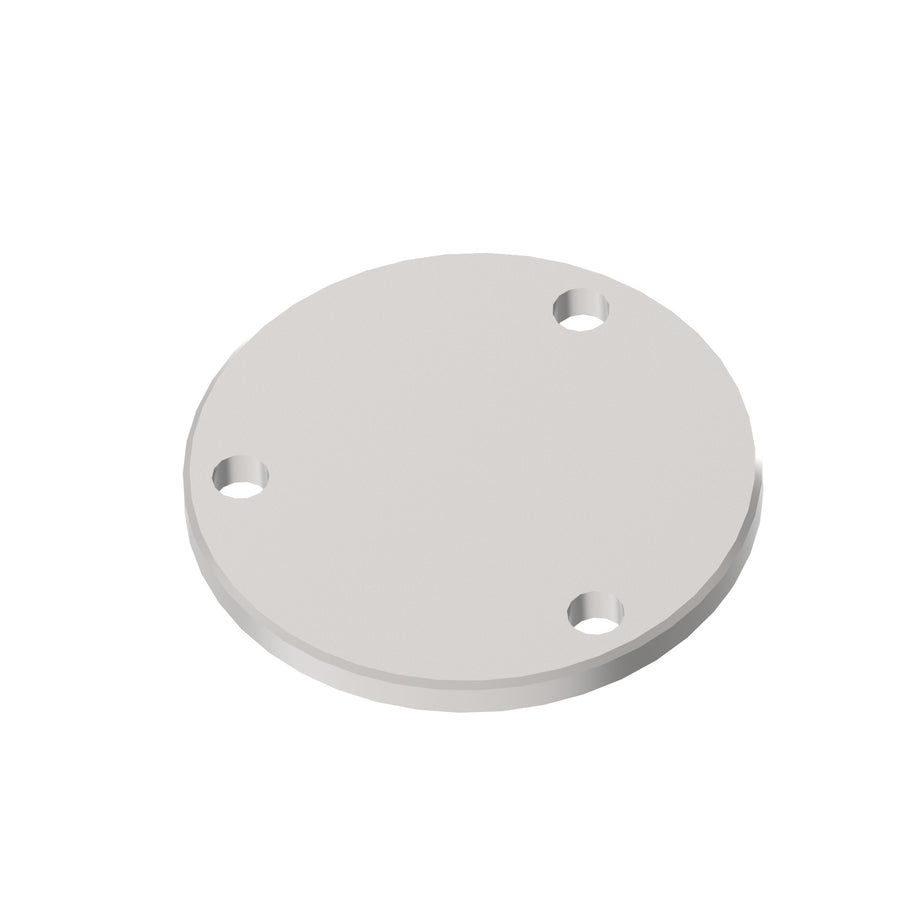 Edelstahl Ronde V2A 85x6mm, 3 Bohrungen