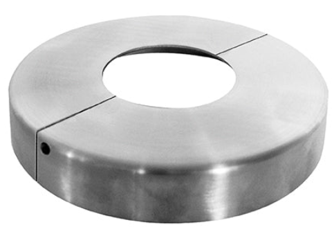 Edelstahl Abdeckrosette Rund V4A mit Mittelloch 12mm 2 tlg.